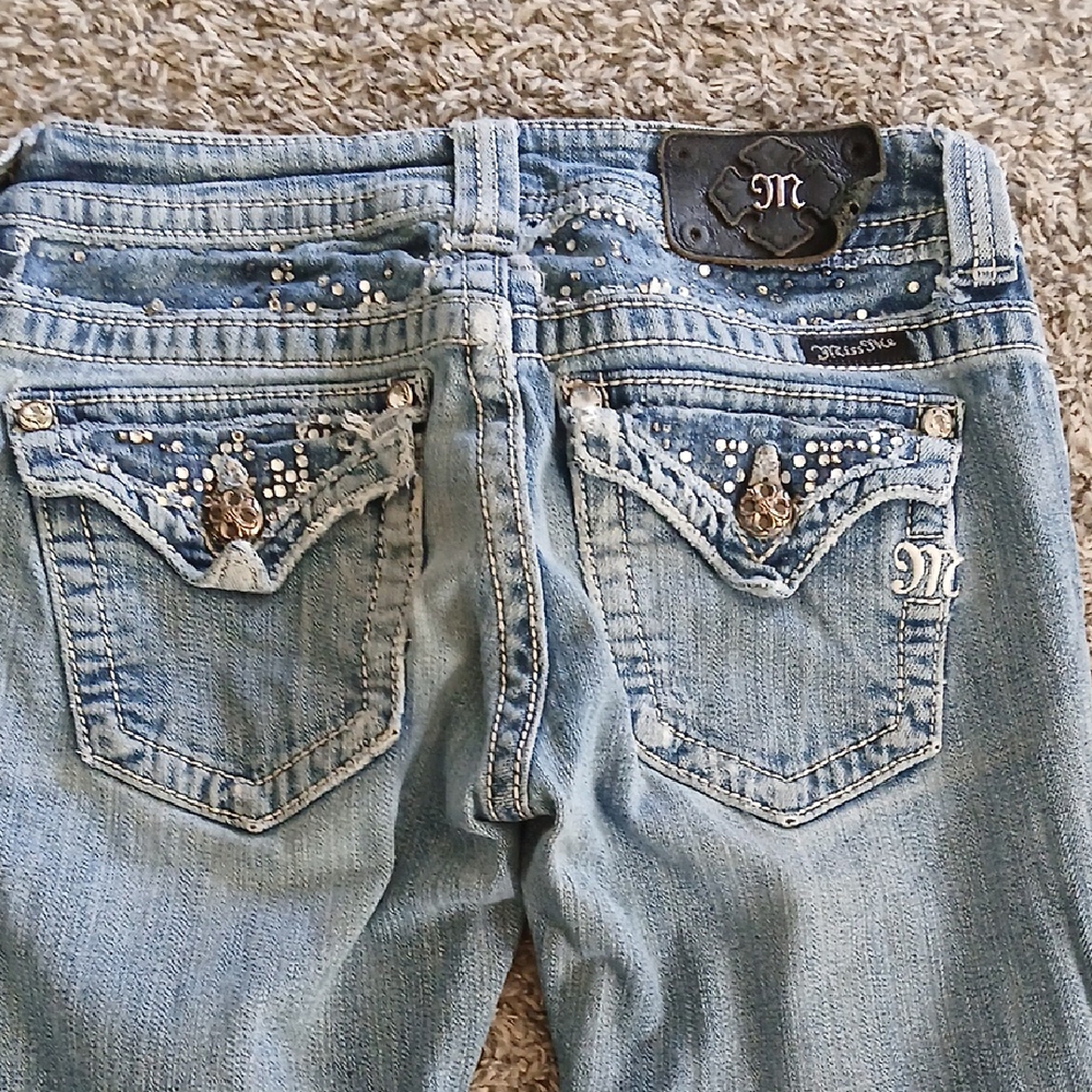 Women's Blue Jeans with Embellishments